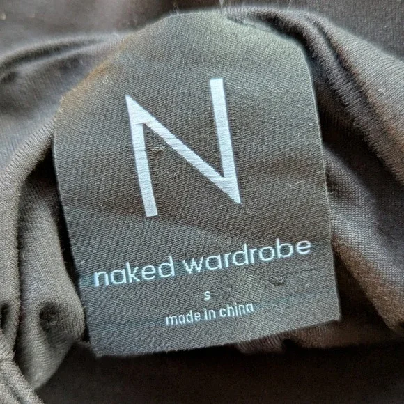 Naked Wardrobe Black Mock Neck Bodycon‎ Maxi Dress Sz S - Picture 6 of 9